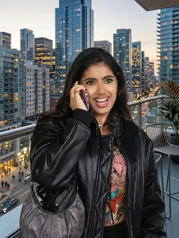Not Suitable for Work Avantika Bomber Leather Jacket