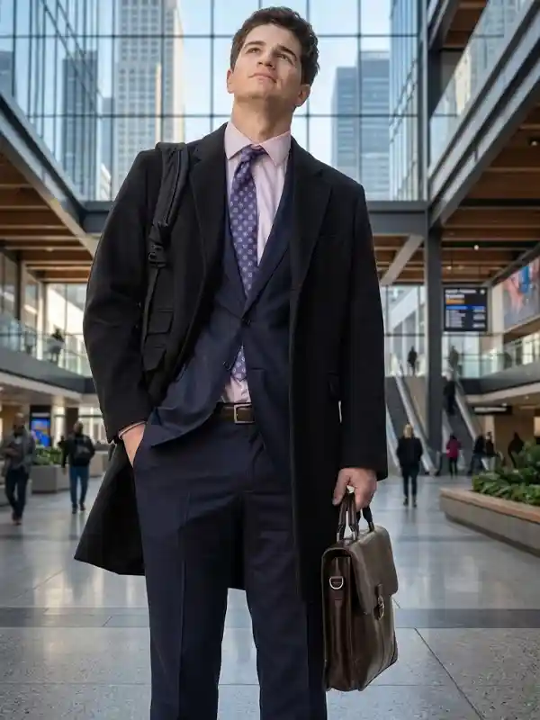 Not Suitable for Work Will Angus Black Wool Coat