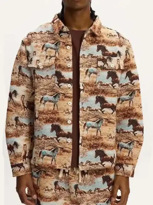Off Campus Dexter Horse Print Jacket