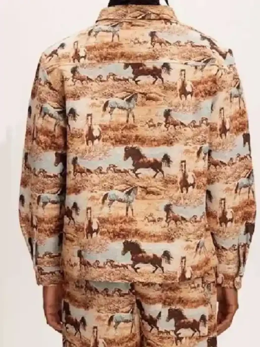 Off Campus Dexter Horse Print Jacket Back