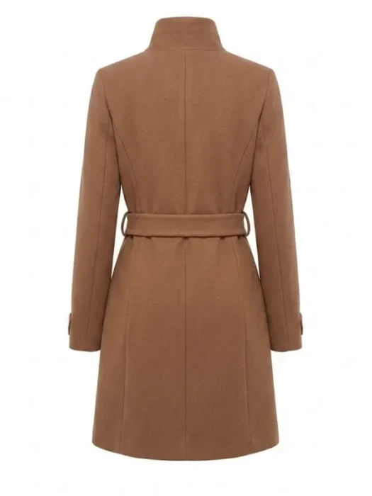 Off Campus Hannah Wells Brown Wool Coat Back