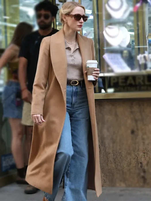 Off Weeks Jessica Chastain Stella West Beige Coat