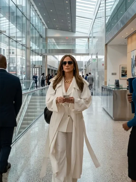 Office Romance 2026 Jennifer Lopez White Coat