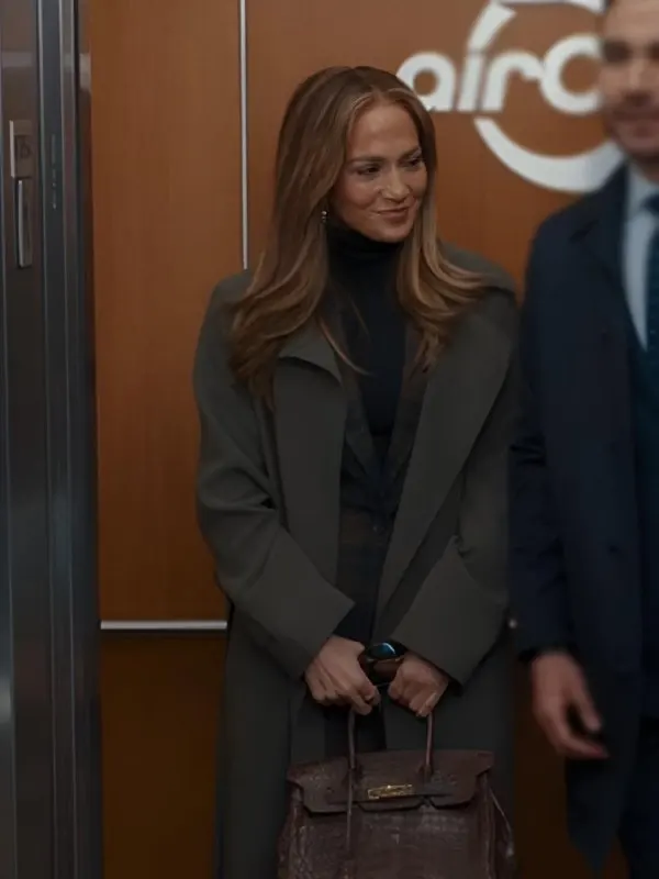 Office Romance Jennifer Lopez Black Coat