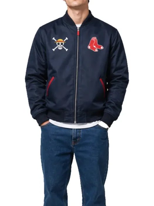One Piece Boston Red Sox Blue Varsity Jacket