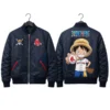 One Piece Red Sox Blue Varsity Jacket