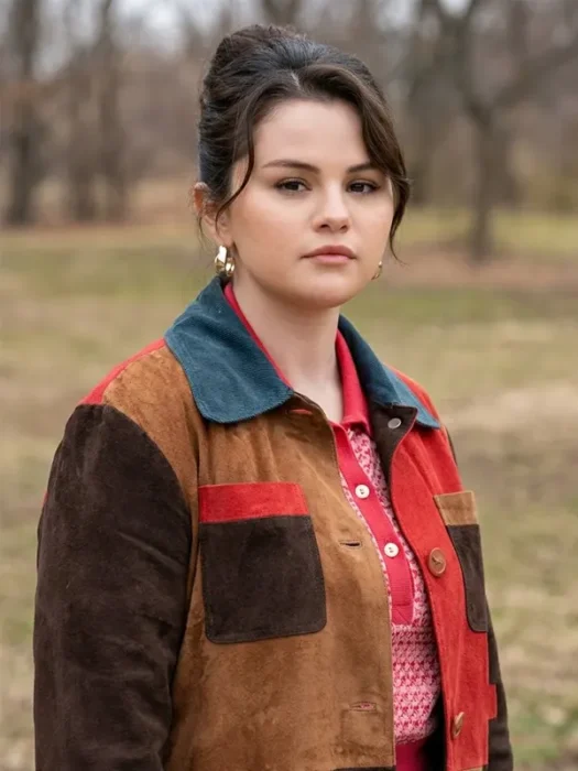 Only Murders In The Building S04 Selena Gomez Mabel Mora Colorblock Suede Coat