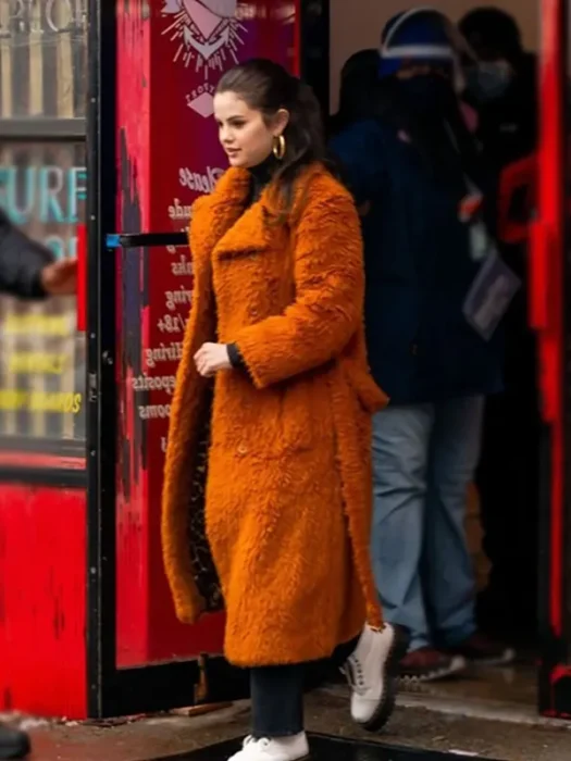 Only Murders In The Building Selena Gomez Mabel Long Fur Long Coat