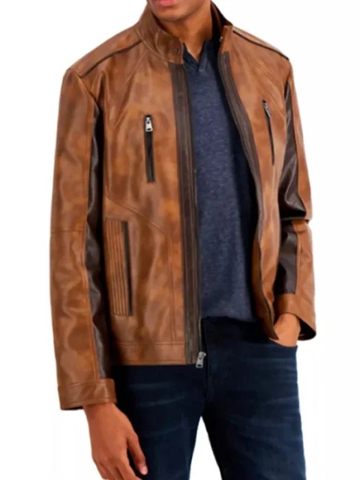 Only Murders in the Building Charles-Haden Brown Leather Jacket