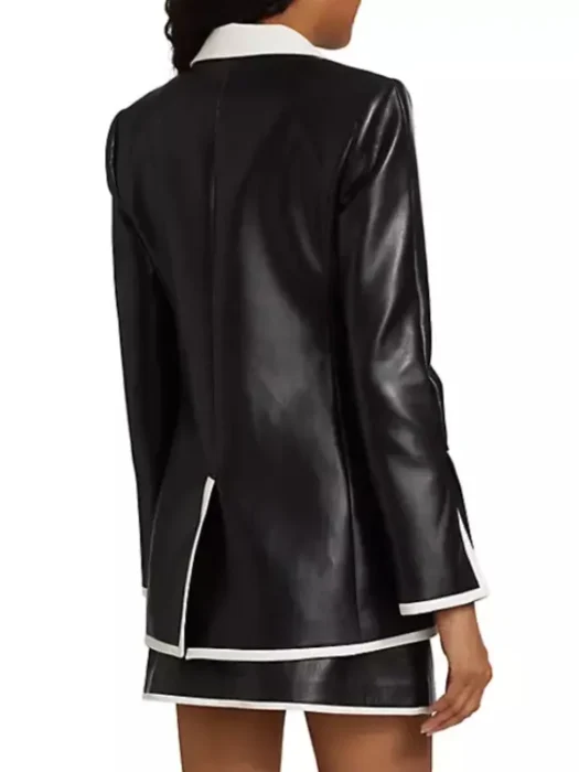 Only Murders in the Building S04 Bev Melon Leather Blazer