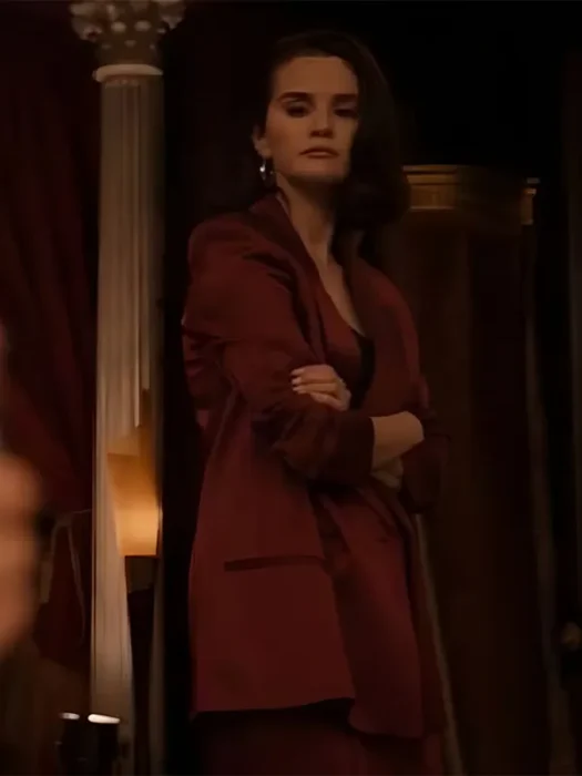 Only Murders in the Building S05 Mabel Mora Burgundy Blazer