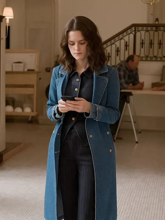 Only Murders in the Building S05 Selena Gomez Mabel Mora Blue Denim Coat