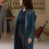 Only Murders in the Building Selena Gomez Mabel Mora Blue Long Coat