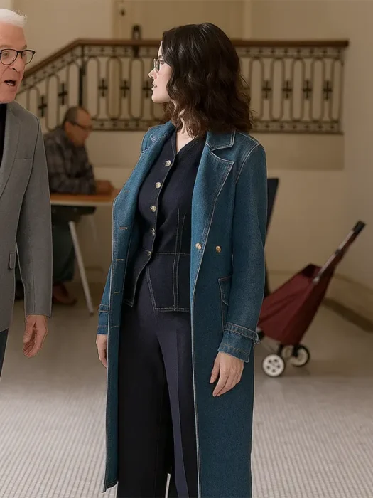 Only Murders in the Building Selena Gomez Mabel Mora Blue Long Coat