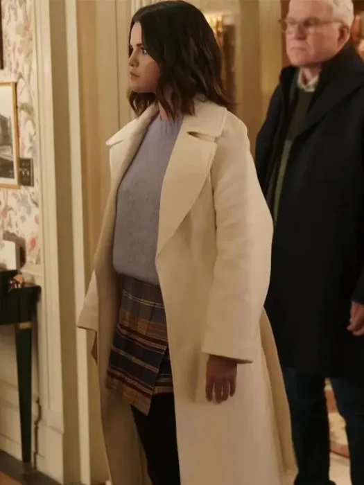 Only Murders in the Building Selena Gomez White Coat