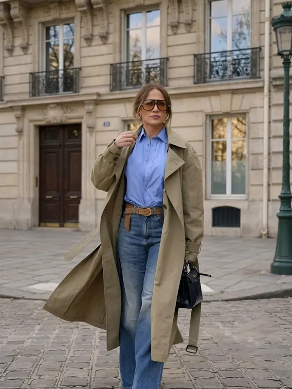 Paris Jennifer Lopez Trench Coat