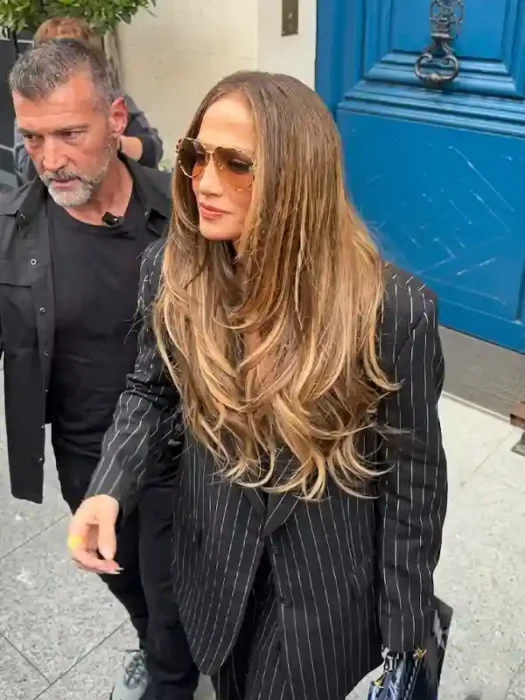 Paris Jennifer Lopez Pinstripe Blazer