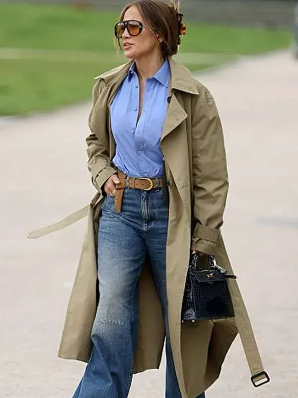 Paris Jennifer Lopez Trench Coat