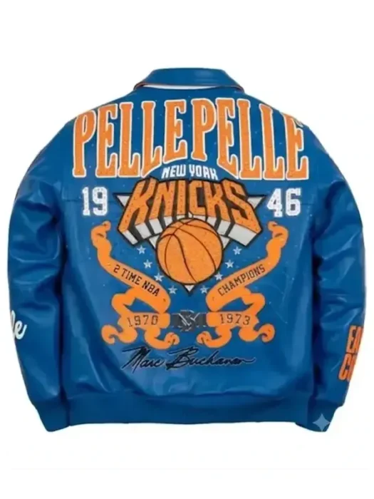 Pelle Pelle New York Knicks Blue Jacket Back