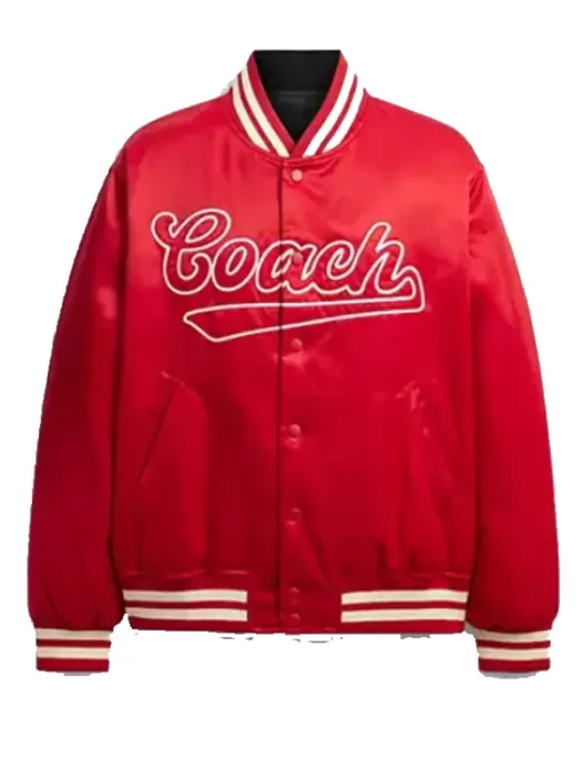 Press Junket “Off Campus” Jalen Thomas Brooks Red Bomber Jacket