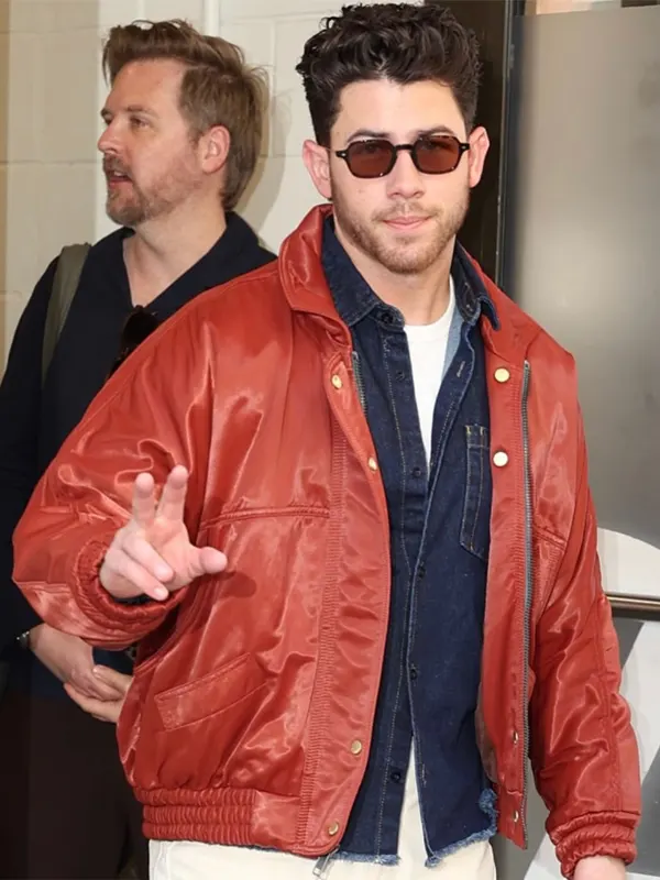 Press NYC 2026 Nick Jonas Red Jacket
