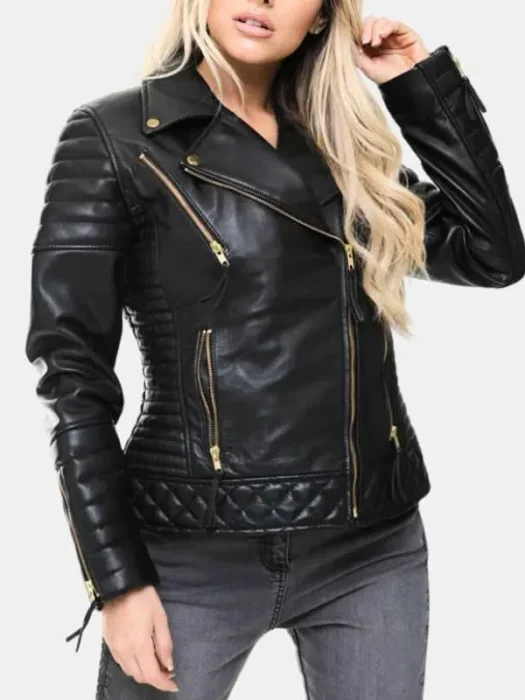 Racer Quilted Leather Jacket