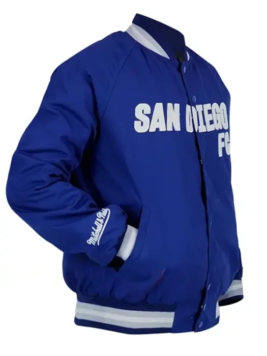 San Diego FC Navy Blue Bomber Jacket Side