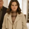 Selena Gomez Mabel Mora Beige Cropped Coat