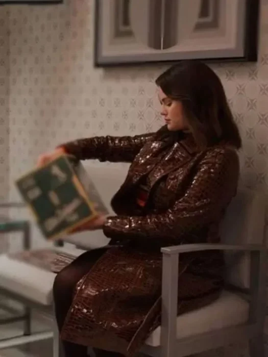 Selena Gomez Only Murders In The Building Leather Trench Coat