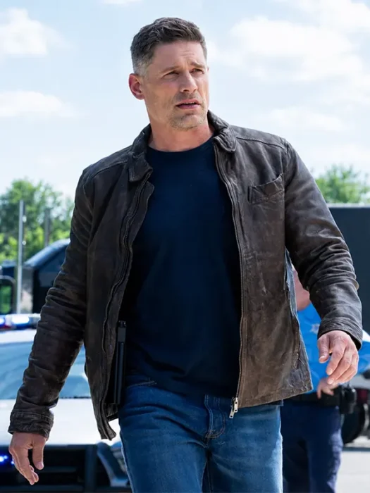 Sheriff Country Matt Lauria Nathan Boone Brown Jacket