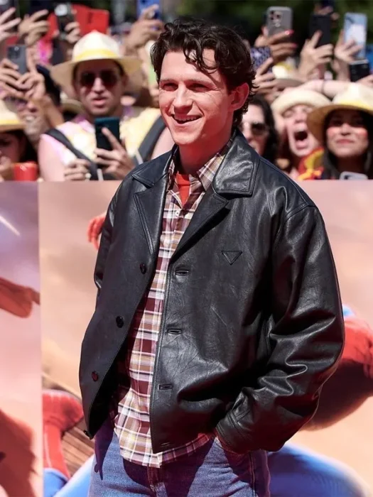 Spider Man Tom Holland Leather Jacket