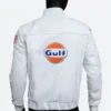 Steve McQueen Le Mans Grand Prix White Jacket Back
