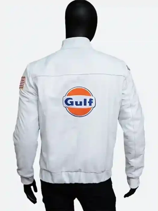Steve McQueen Le Mans Grand Prix White Jacket Back