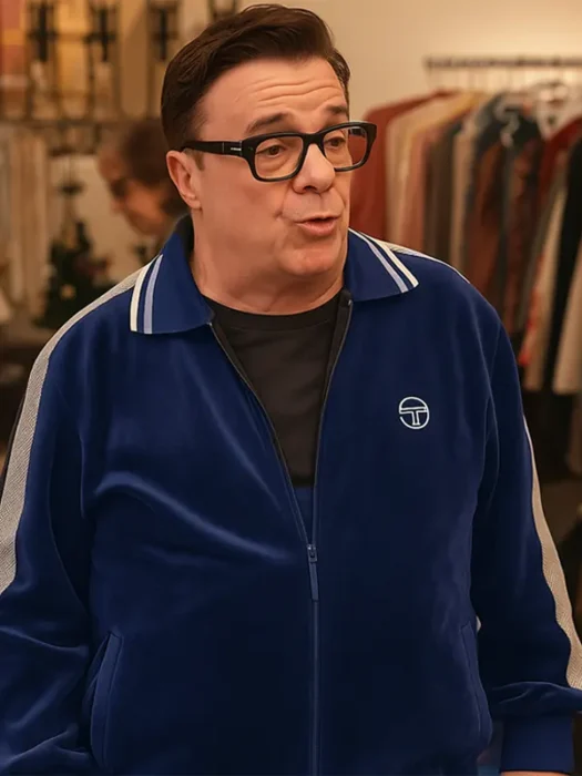 Teddy Dimas Only Murders In the Building S05 Nathan Lane Blue Tracksuit