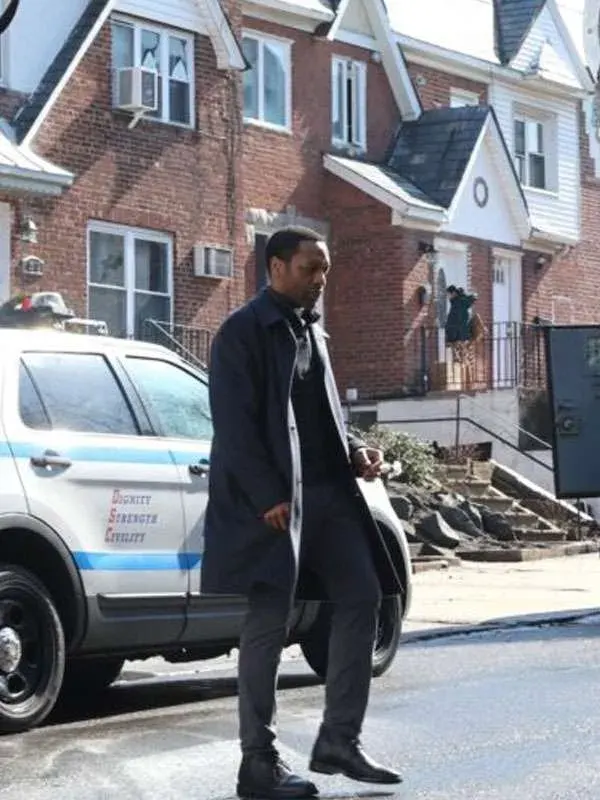 The Exorcist Chiwetel Ejiofor Blue Wool Coat