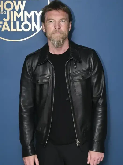 The Tonight Show Sam Worthington Leather Jacket
