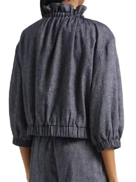 The View Joy Behar Ruffle Neck Jacket Back