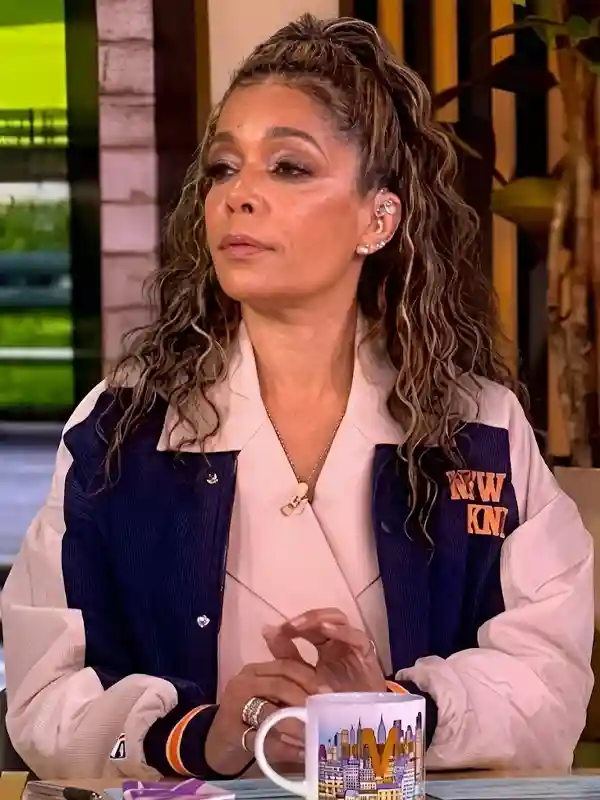 The View Sunny Hostin NY Knicks Varsity Jacket