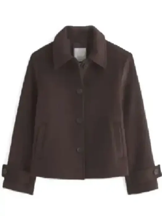 The Way Home S04 Alice Dhawan Brown Wool Jacket