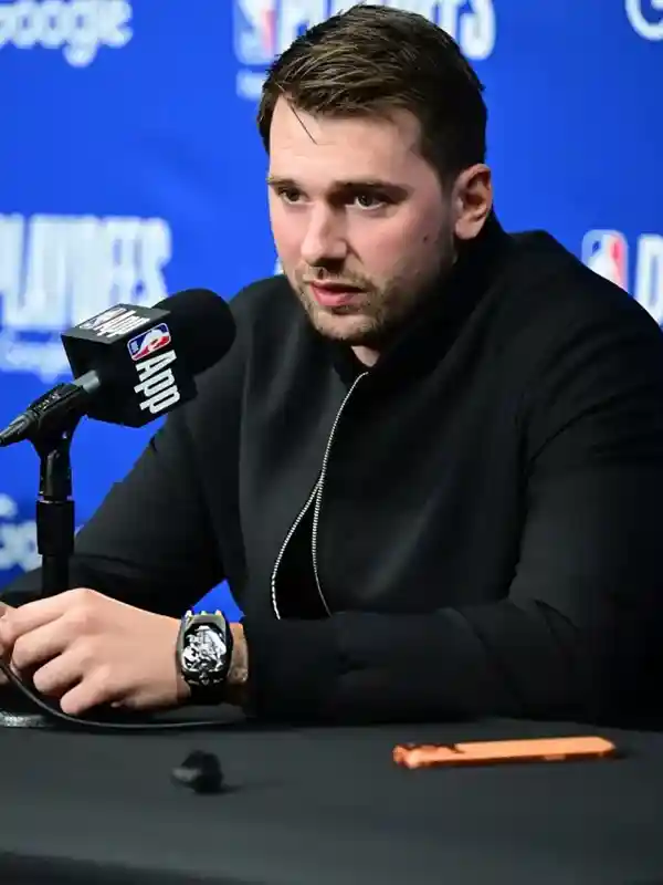 Thunder v Lakers Luka Doncic Black Bomber Jacket