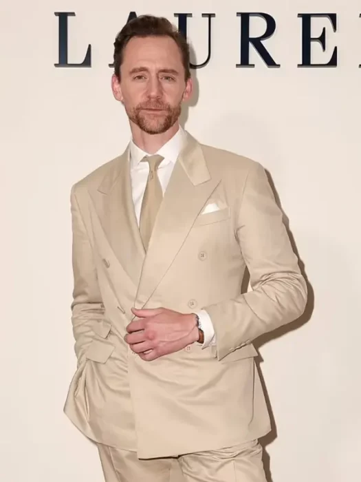Tom Hiddleston Beige Coat