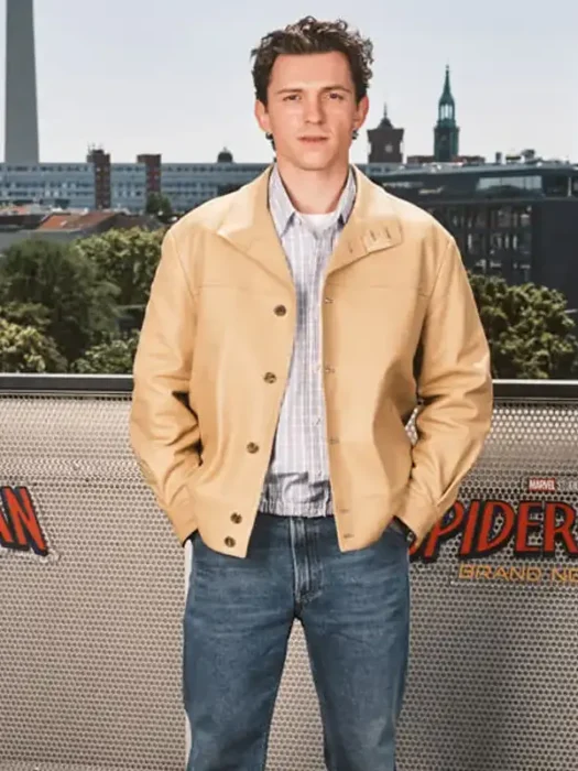Tom Holland Berlin 2026 Leather Jacke