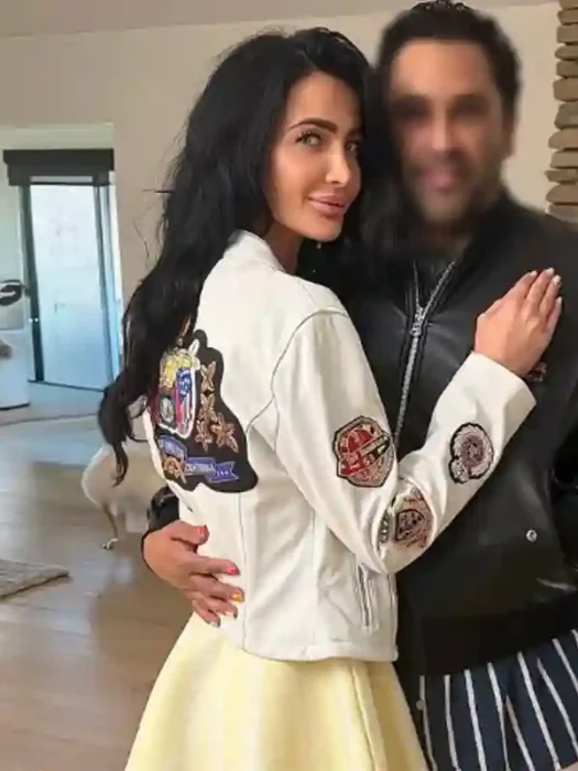 Veronika Mudra Lewis White Leather Jacket