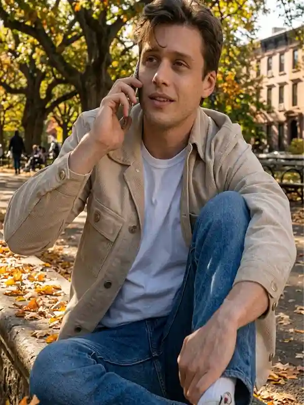 Voicemails for Isabelle Nick Robinson Beige Jacket