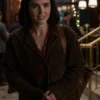 Voicemails for Isabelle Zoey Deutch Brown Long Coat