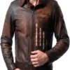 Vought Rising Bombsight Distressed Leather Jacket