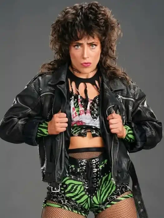 WWE NXT Lizzy Rain Black Leather Jacket