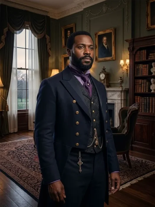 Will Mondrich Bridgerton Blue Wool Tailcoat