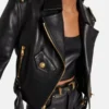 Women’s Black Asymmetrical Biker Jacket
