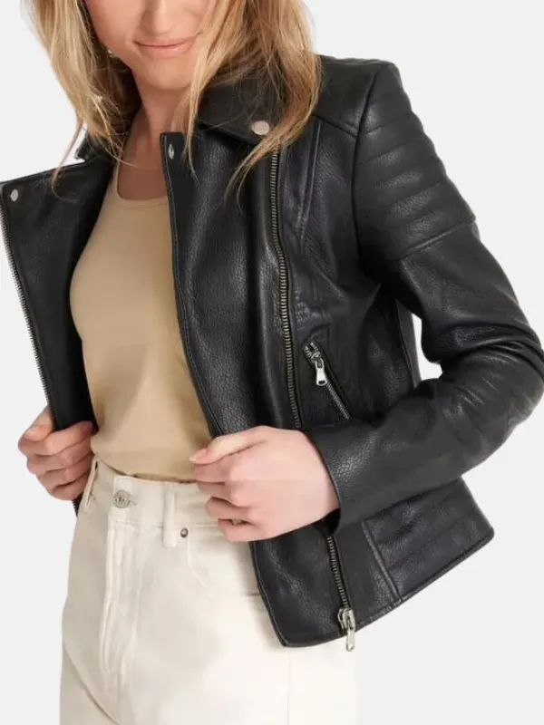 Women’s Black Motorcycle Leather Jacket